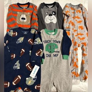 Toddler boy fleece footie pajamas size 24 months